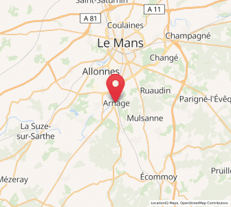 Map of Arnage, Pays de la Loire