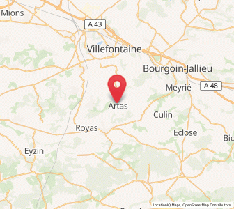 Map of Artas, Auvergne-Rhône-Alpes