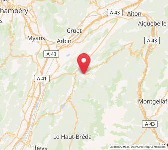 Map of Arvillard, Auvergne-Rhône-Alpes