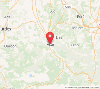 Map of Asté, Occitanie