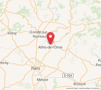 Map of Athis-de-l’Orne, Normandy