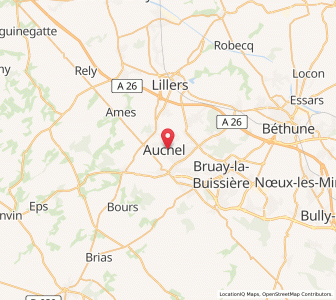 Map of Auchel, Hauts-de-France