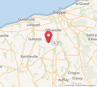 Map of Auppegard, Normandy