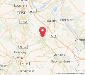 Map of Autheuil-Authouillet, Normandy
