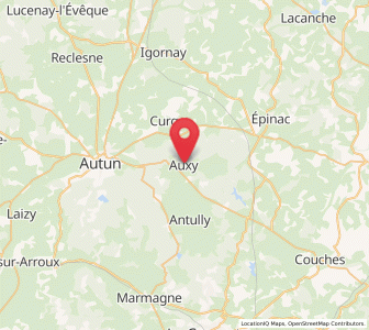 Map of Auxy, Bourgogne-Franche-Comté