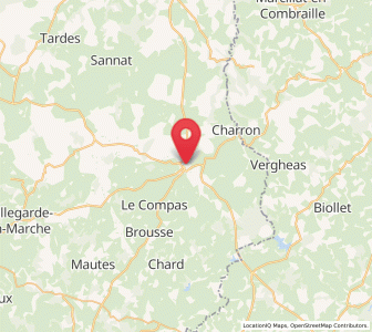 Map of Auzances, Nouvelle-Aquitaine
