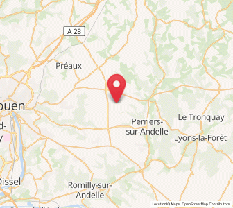 Map of Auzouville-sur-Ry, Normandy