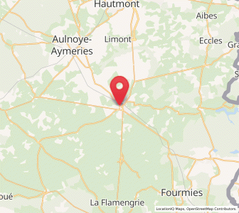 Map of Avesnes-sur-Helpe, Hauts-de-France
