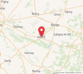 Map of Avord, Centre