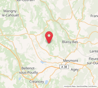 Map of Avosnes, Bourgogne-Franche-Comté