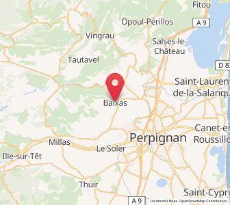 Map of Baixas, Occitanie