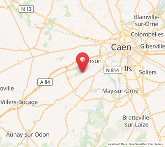 Map of Baron-sur-Odon, Normandy