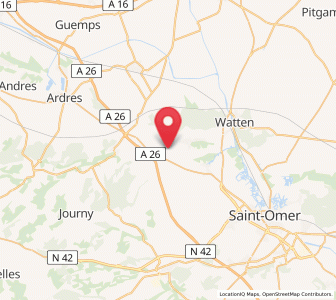 Map of Bayenghem-lès-Éperlecques, Hauts-de-France