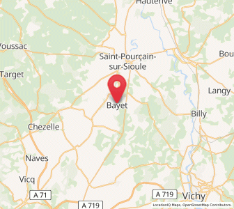 Map of Bayet, Auvergne-Rhône-Alpes