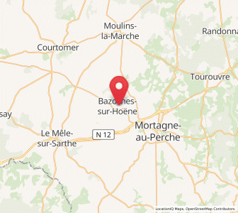 Map of Bazoches-sur-Hoëne, Normandy