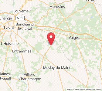 Map of Bazougers, Pays de la Loire