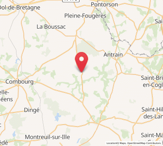 Map of Bazouges-la-Pérouse, Brittany