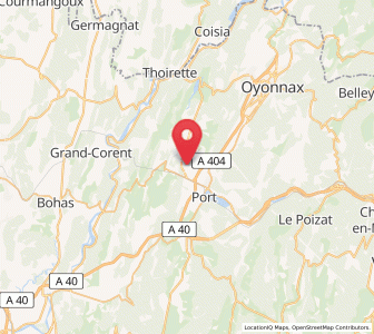 Map of Béard-Géovreissiat, Auvergne-Rhône-Alpes