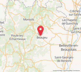 Map of Beaujeu, Auvergne-Rhône-Alpes