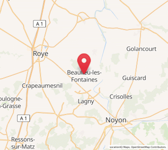 Map of Beaulieu-les-Fontaines, Hauts-de-France