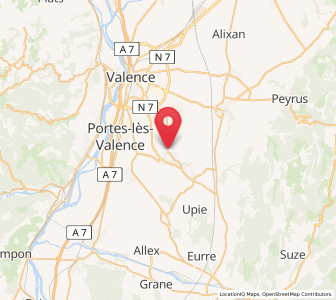 Map of Beaumont-lès-Valence, Auvergne-Rhône-Alpes