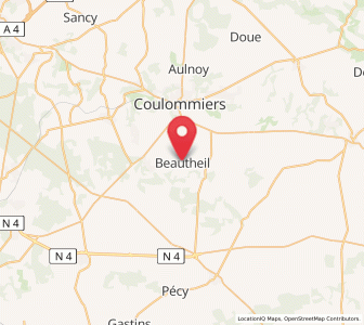 Map of Beautheil, Île-de-France