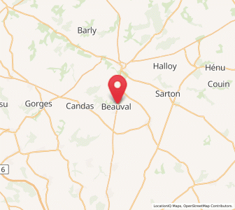 Map of Beauval, Hauts-de-France