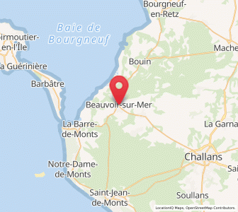 Map of Beauvoir-sur-Mer, Pays de la Loire