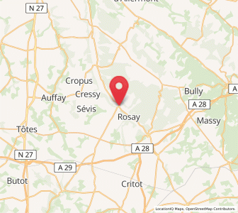 Map of Bellencombre, Normandy