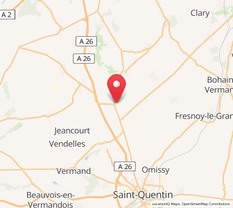 Map of Bellicourt, Hauts-de-France