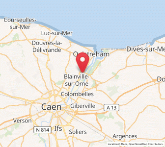 Map of Bénouville, Normandy