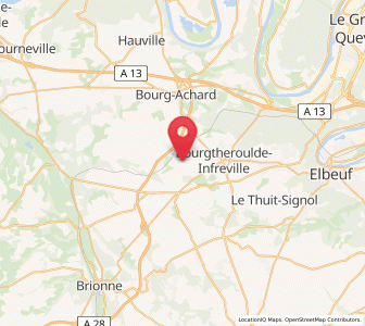 Map of Berville-en-Roumois, Normandy