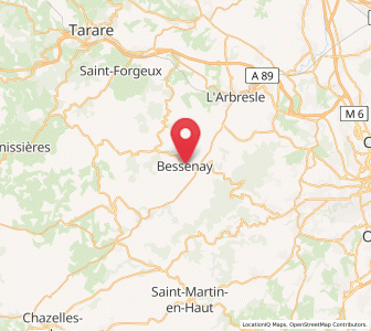 Map of Bessenay, Auvergne-Rhône-Alpes