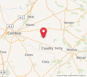Map of Bévillers, Hauts-de-France