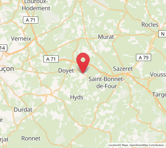 Map of Bézenet, Auvergne-Rhône-Alpes