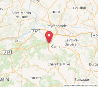 Map of Bidache, Nouvelle-Aquitaine