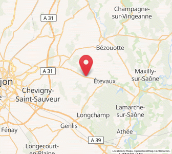 Map of Binges, Bourgogne-Franche-Comté