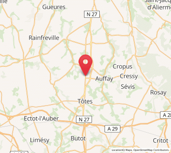 Map of Biville-la-Baignarde, Normandy