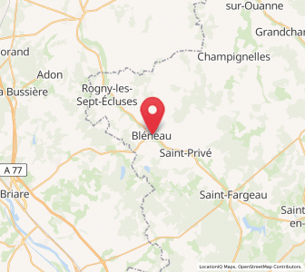 Map of Bléneau, Bourgogne-Franche-Comté