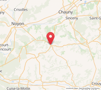 Map of Blérancourt, Hauts-de-France