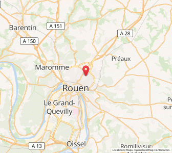 Map of Bois-Guillaume, Normandy