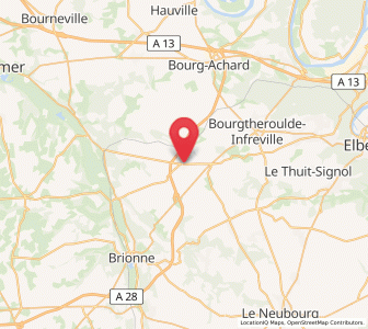 Map of Boissey-le-Châtel, Normandy