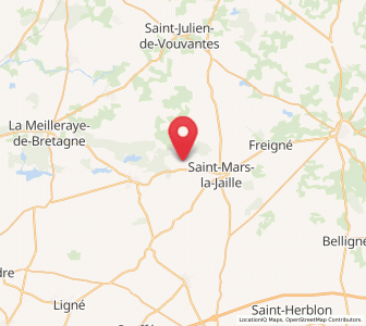 Map of Bonnœuvre, Pays de la Loire