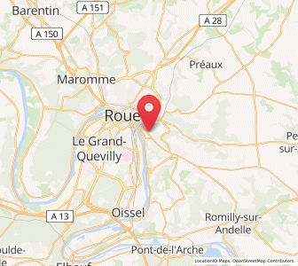 Map of Bonsecours, Normandy