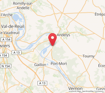 Map of Bouafles, Normandy