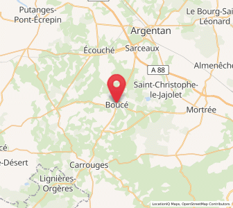 Map of Boucé, Normandy