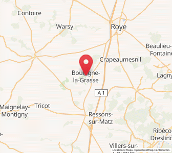 Map of Boulogne-la-Grasse, Hauts-de-France
