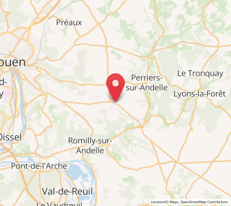 Map of Bourg-Beaudouin, Normandy