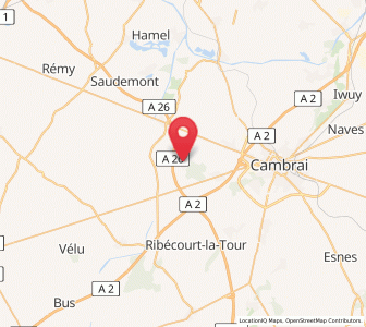 Map of Bourlon, Hauts-de-France