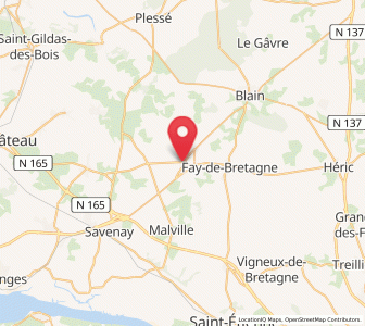 Map of Bouvron, Pays de la Loire